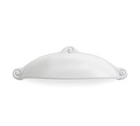 SOTECH Poignée coquille Erika blanc mat BA 64 mm poignée de tiroir poignée de meuble coquille