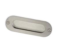 SOTECH Poignée cuvette ovale encastrable Poignée de meuble EL-08 Acier affiné 120 x 41 mm
