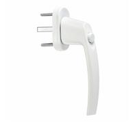 SOTECH Poignée de fenêtre avec bouton poussoir et grille 45° 28 x 151 x 62 mm poignée de porte en aluminium blanc poignée de porte pati