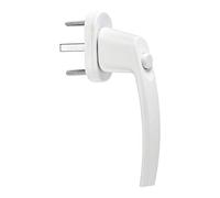 SOTECH Poignée de fenêtre avec bouton poussoir et grille 45° 28 x 151 x 62 mm poignée de porte en aluminium blanc poignée de porte pati