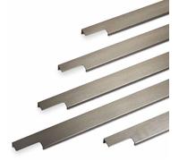 SO-TECH® Poignée de Meuble BLANKETT 295 mm Aspect Acier Inoxydable Brossé - Profilée à Visser à l'Arrière pour Tiroir