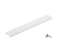 SOTECH Poignée de meuble Blankett Jane 280 mm blanc Ral 9003 BA 3 x 80 mm Poignée d'armoire à monter à l'intérieur de la façade, vis de fixation incluses