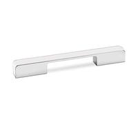 SOTECH Poignée de Meuble LUISA Entraxe 160 mm blanc/Chrome Poignée Archet Poignée de Cuisine Poignée pour Tiroir de SCHÜCO