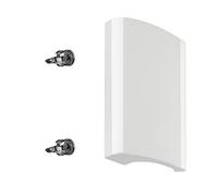 SOTECH Poignée de porte aluminium DELEA (82 x 52,5 x 20 mm, Entraxe 48 mm) blanc brillant Poignée de porte de balcon avec vissage invisible