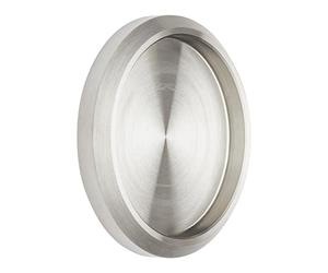SOTECH Poignée de porte coulissante MILA Ø de la poignée : 58 mm à coller avec colle UV Poignée de meuble en acier inoxydable Poignée coquille pour portes en verre & portes de chambre de