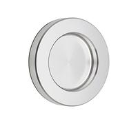 SOTECH Poignée de porte coulissante TEYO aspect inox Ø 70 x 10 mm autocollante (3M VHB) Poignée de meuble en inox Poignée coquille pour portes en verre & portes de chambre de