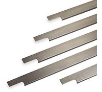 SOTECH Poignée profilée SLIM 795 mm en acier inoxydable brossé à encastrer (montage au harpon) Poignée de meuble Poignée d'armoire Poignée de cuisine