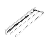 SOTECH Porte-Serviettes Coulissant Style 2 Bras Chrome Poli 415 mm Course 300 mm Porte-Serviettes pour Montage latéral sur lavabo