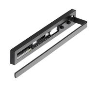 SOTECH Porte-Serviettes Coulissant Style à 1 Bras Noir 325 mm Course 145 mm Porte-Serviettes pour Montage latéral ou sous Plan de Toilette