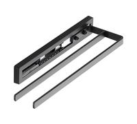 SOTECH Porte-Serviettes Coulissant Style à 2 Bras Noir 325 mm Course 145 mm Porte-Serviettes pour Montage latéral sur lavabo
