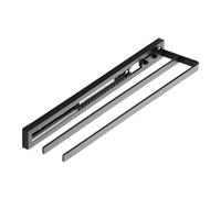 SOTECH Porte-Serviettes Coulissant Style à 2 Bras Noir 415 mm Course 300 mm Porte-Serviettes pour Montage latéral sur lavabo