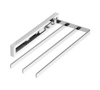 SOTECH Porte-Serviettes Coulissant Style à 3 Bras Chrome Poli 325 mm Course 145 mm Porte-Serviettes pour Montage latéral sur lavabo