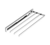 SOTECH Porte-Serviettes Coulissant Style à 3 Bras Chrome Poli 415 mm Course 300 mm Porte-Serviettes pour Montage latéral sur lavabo