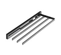 SOTECH Porte-Serviettes Coulissant Style à 3 Bras Noir 415 mm Course 300 mm Porte-Serviettes pour Montage latéral sur lavabo