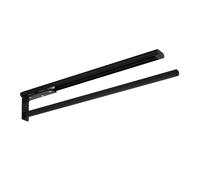 SOTECH Porte-Serviettes en Aluminium TED 1 Bras Noir Mat (450-730 mm, télescopique) Porte-Serviettes télescopique pour la Salle de Bains ou la Cuisine