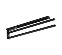 SOTECH Porte-Serviettes en Aluminium TED 2 Bras Noir Mat (450-730 mm, Extensible, Rotatif) Coulisse télescopique adaptée à la Salle de Bain ou à la Cuisine