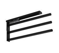 SOTECH Porte-serviettes en aluminium TED 3 bras noir mat 325 - 487 mm, extensible, rotatif