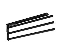 SOTECH Porte-Serviettes en Aluminium TED 3 Bras Noir Mat (450-730 mm, Extensible, Rotatif) Coulisse télescopique pour Serviettes