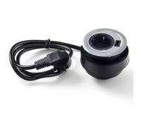 SOTECH Prise encastrable 1 x port USB / 1 x prise Schuko double prise ronde Ø 85 mm aspect inox brossé avec câble de raccordement