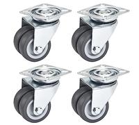 SOTECH Roulette de meuble Diamètre de roulette 50 mm, capacité de charge 400 Kg Roulette lourde de meuble Double roulette pivotante