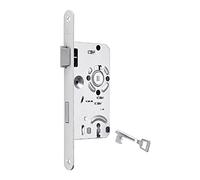 SOTECH Serrure de porte BKS serrure à gorge classe 1 axe 55 mm têtière 20 mm DIN gauche distance 72 mm serrure à mortaise à gorge pour portes de chambre