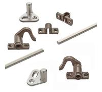 SOTECH Set d'accessoires marron pour la serrure de porte à espagnolette Push-Lock