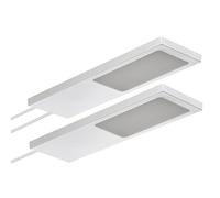 SOTECH Set de 2 luminaires de meuble LED GIULIA II sans capteur gris argenté, 4000K blanc neutre incl. transformateur & distributeur
