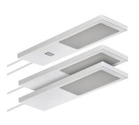 SOTECH Set de 3 luminaires de meuble à LED GIULIA II avec/sans capteur gris argenté, 4000K blanc neutre incl. transformateur & distributeur