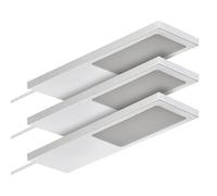 SOTECH Set de 3 luminaires de meuble à LED GIULIA II sans capteur gris argenté, 4000K blanc neutre incl. transformateur & distributeur