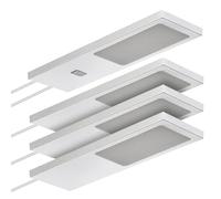SOTECH Set de 4 luminaires de meuble à LED GIULIA II avec/sans capteur gris argenté, 4000K blanc neutre incl. transformateur & distributeur