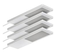 SOTECH Set de 4 luminaires de meuble à LED GIULIA II sans capteur gris argenté, 4000K blanc neutre incl. transformateur & distributeur