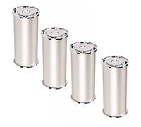 SOTECH Set de 4 Pieds de Meuble RADO (Hauteur 180 mm, Ø 50 mm, Aluminium/Chrome Poli) Pieds de Socle réglables en Hauteur