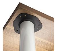 SOTECH Set de 4 x Pieds de Table/Hauteur 870 mm/Hauteur Réglable/Ø 60 mm/Blanc/Capacité de Charge jusqu'à
