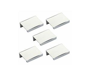 SOTECH Set de 5 x Poignées de Meuble Blankett Jane 50 mm Chrome poli Poignée pour Placard Poignées Fixation Arrière