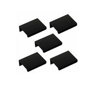 SOTECH 5 poignées de meubles Blankett Jane 50 mm noir BA 32 mm Poignées d'armoire à monter à l'intérieur de la façade, vis de fixation incluses