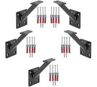 SOTECH Supports de main courante VECTOR 45° (lot de 5) en acier thermolaqué noir 58 x 96 x 75 mm, supports de garde-corps angulaires