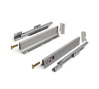 SOTECH Système de Tiroir SO-BOX Gris Hauteur 84 mm avec barre lateral Profendeur 400 mm Capacité de charge de tiroir jusqu'à 40 kg Soft-Close