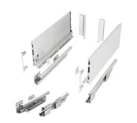 SOTECH Système de tiroirs JUNKER SLIM avec Push to Open (blanc, hauteur 167 mm, profondeur 500 mm, charge max. 35 kg) Tiroir d'armoire avec profilés de 13 mm