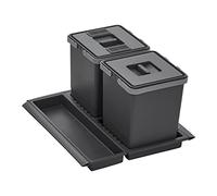 SOTECH Système de tri sélectif Draw 10+10L Poubelle avec couvercle Système de tri sélectif pour Tiroir Largeur de caisson 50 cm