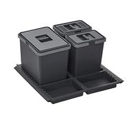 SOTECH Système de tri sélectif Draw 15+6+6L Poubelle avec couvercle Système de tri sélectif pour Tiroir Largeur de caisson 60 cm