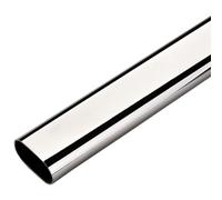 SOTECH Tringle d'armoire ovale 30 x 15 mm L : 1 000 mm Acier chromé poli Tringle de penderie Tringle à vêtements