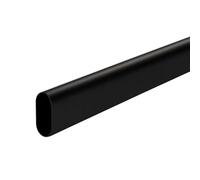 SOTECH Tringle de placard ovale 30 x 15 mm, L : 1 000 mm, acier revêtu noir, tringle de penderie, tringle à vêtements