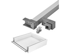 SOTECH VarioSlide Pat. Verrouillage à une main pour tiroirs sans façade largeur 600 mm Alu anodisé avec adaptateur gris pour VarioSlide tiroirs pour charges lourdes KV2-100-H53-Lxxx-EH &
