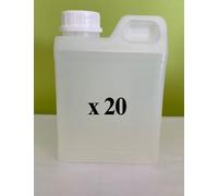 Sotralentz Bidon 1 Litre Blanc Opaque avec Ligne de Visibilité - Contenant de Liquide en Polyéthylène