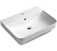 Sapho Isvea Sott Aqua - Lavabo à encastrer 48x42 cm, avec un trou pour robinet, blanc 10SQ50048