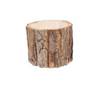 Souche Bois Décoration 1 pièce/2 pièces jardinière Art déco ronde de souche d'arbre en bois Style déco-Pot fleur table rond léger for l'intérieur et l'extérieur(Big 1pc)