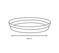 Soucoupe Ø 28 cm pour pot Ø 40 cm- Rouge bourgogne - Eda