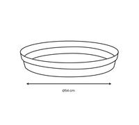 Soucoupe Ø 54 cm pour pot Ø 80 cm - Anthracite - Eda