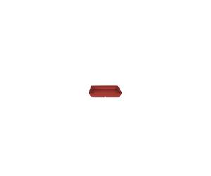 Soucoupe Capri Carrée - 34 x 34 x 4,5 cm - Rouge foncé