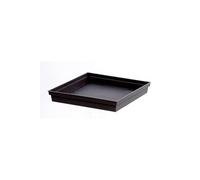 EDA Soucoupe carrée Toscane pour pot 13626 Gris anthracite 32,6 x 32,6 cm